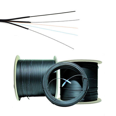 Cable de descenso de la fibra óptica del solo modo de la base del PVC G657A1 FRP 8