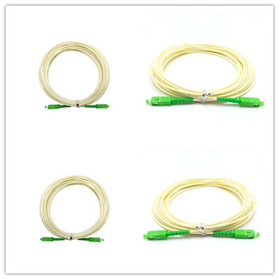 Cordón de remiendo blanco de la fibra óptica del OEM para la red del acceso