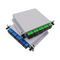 Tipo de tarjeta de la inserción conector del SC/de APC SC/UPC del divisor 1x8 del PLC de la fibra óptica