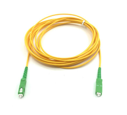 Cable del cordón de remiendo de la fibra óptica del simplex 3.0m m del SC APC