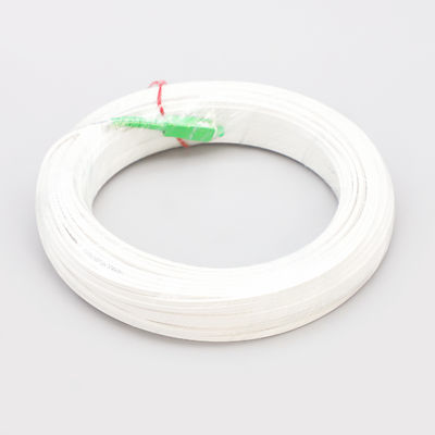 Cable de fribra óptica blanco del descenso de 0.9m m FTTH, cable de fribra óptica de G652d