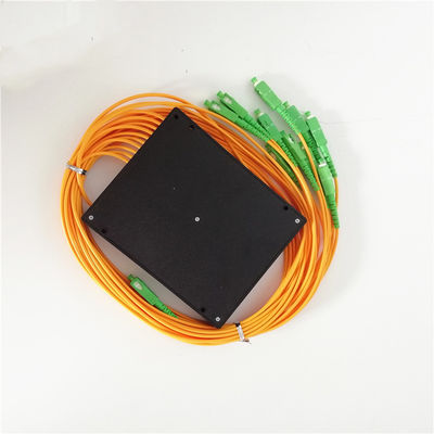 Divisor del Plc de la fibra óptica 1x16 del conector del PVC G657A1 SC/APC de la caja del ABS