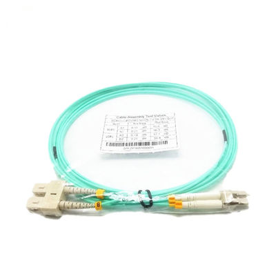 Cordón de remiendo de la fibra óptica de los sensores ISO9001 Om3, Lc al cordón de remiendo de la fibra del Sc