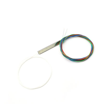 Divisor de acero del PLC de la fibra óptica de la pérdida de inserción de la pérdida del tubo