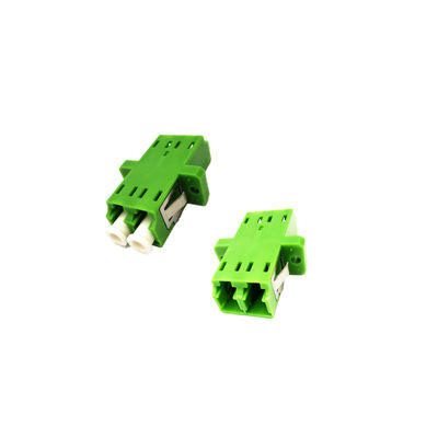 Color verde del solo modo del LC APC del adaptador a dos caras de la fibra óptica