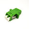 Color verde del solo modo del LC APC del adaptador a dos caras de la fibra óptica