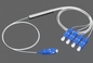 Tipo de acero divisor del tubo de LSZH/PVC 1*4 SC/UPC del PLC de la fibra óptica