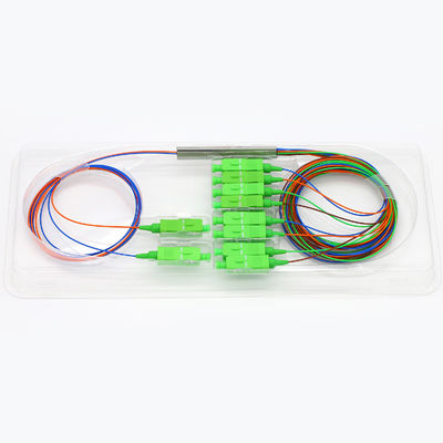 fibra óptica pasiva del divisor del tubo de acero de 4.3dB 2x8